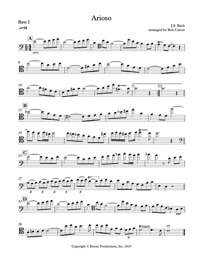 Ron Carter Meets Bach Vol. 1 for double bass ensemble