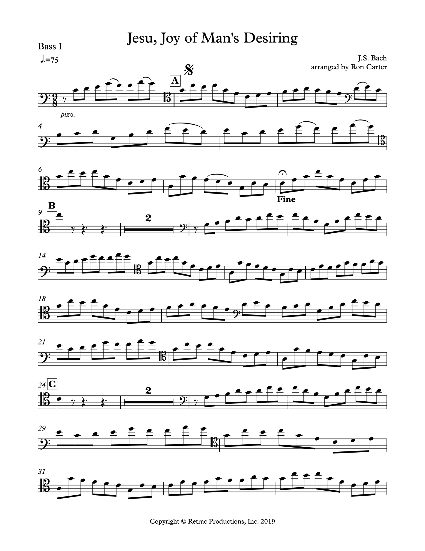 Ron Carter Meets Bach Vol. 3 for double bass ensemble