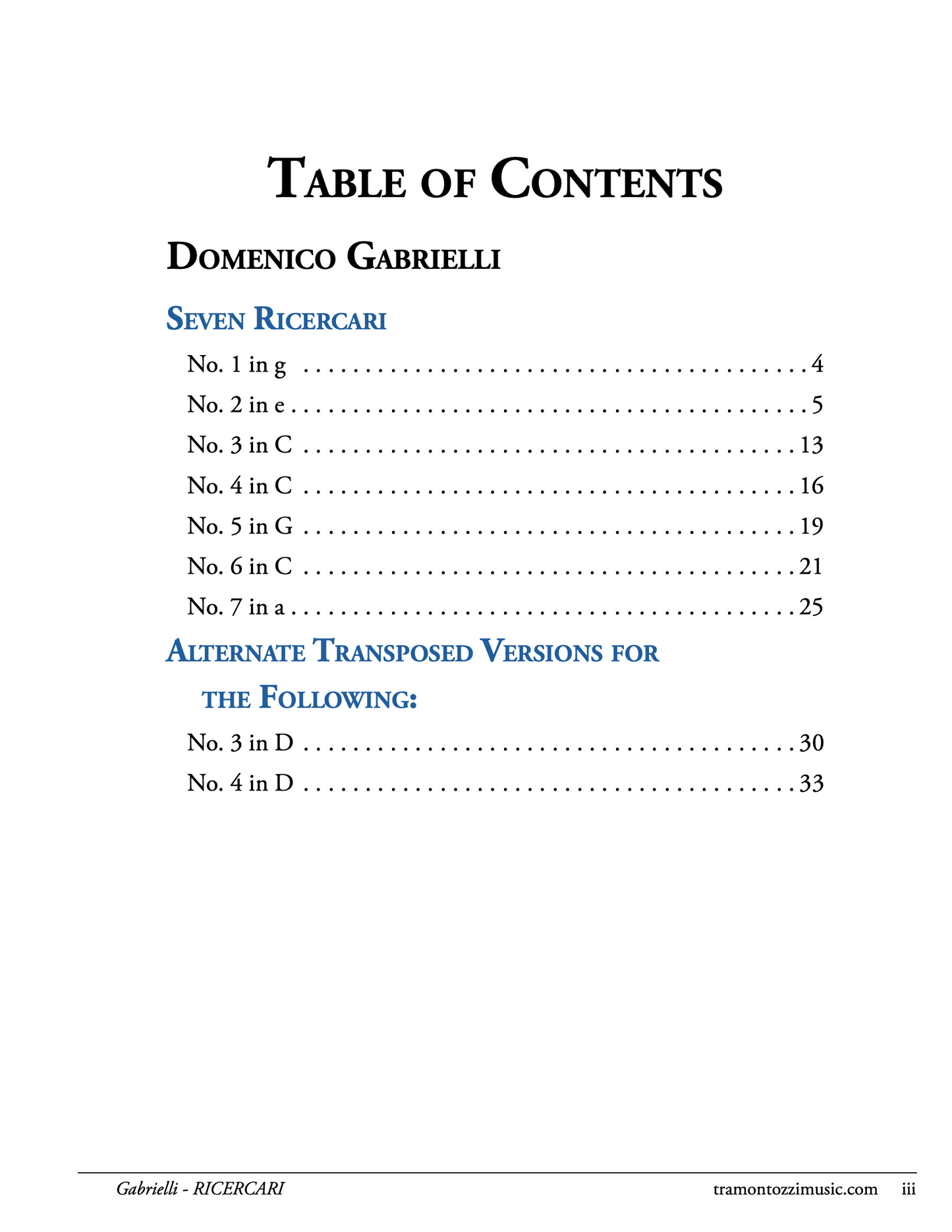 Domenico Gabrielli: 7 Ricercari for solo double bass (Tramontozzi)