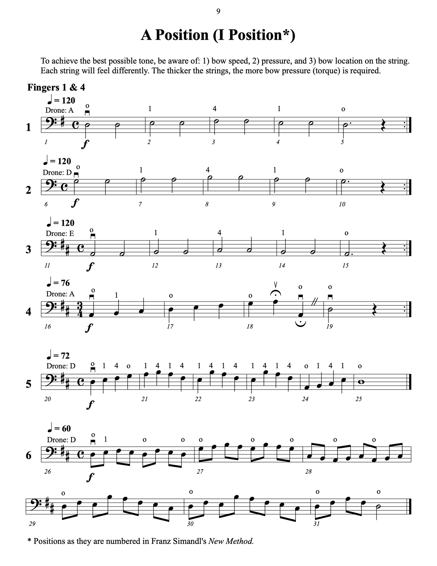 Thomas B. Gale: Triangulation of Fingering Systems for the Double Bass (A Complete Method), Vol. 1