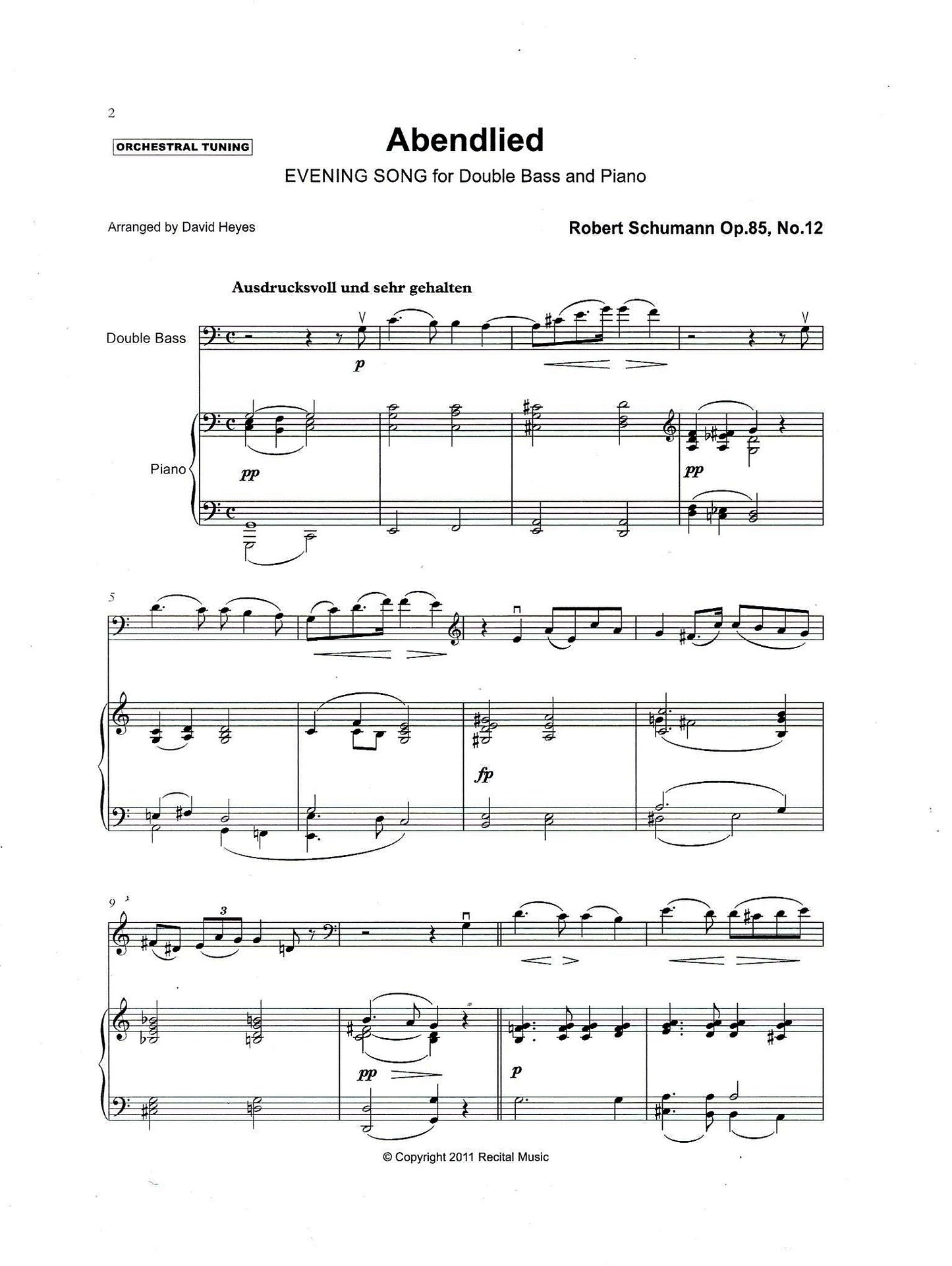 Transcriptions Book 4 (arranged by David Heyes) for double bass & piano