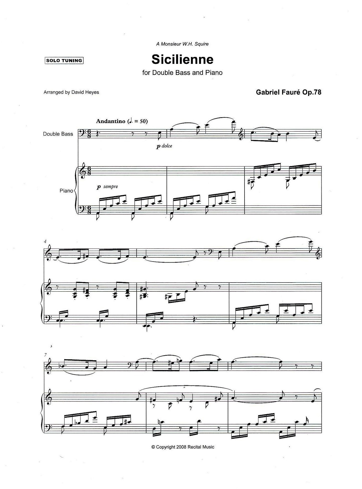 Transcriptions Book 4 (arranged by David Heyes) for double bass & piano