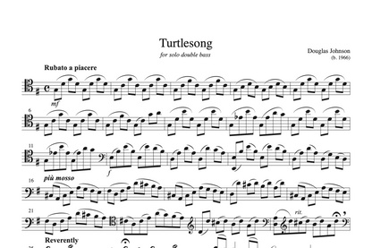 Douglas Johnson: Turtlesong for solo double bass