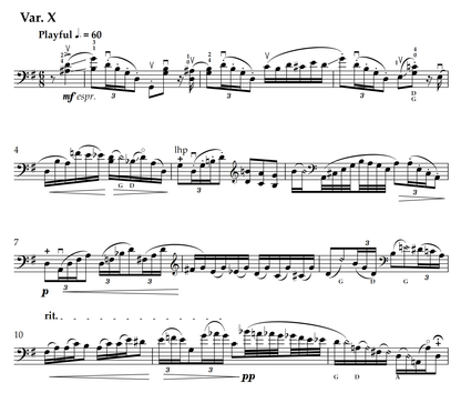 Ten Variations on an Appalachian Hymn Tune, for Solo Double Bass (ed. Kurth)