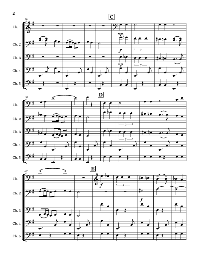 Bizet: Habanera from Carmen for double bass ensemble (arr. Gramelspacher)