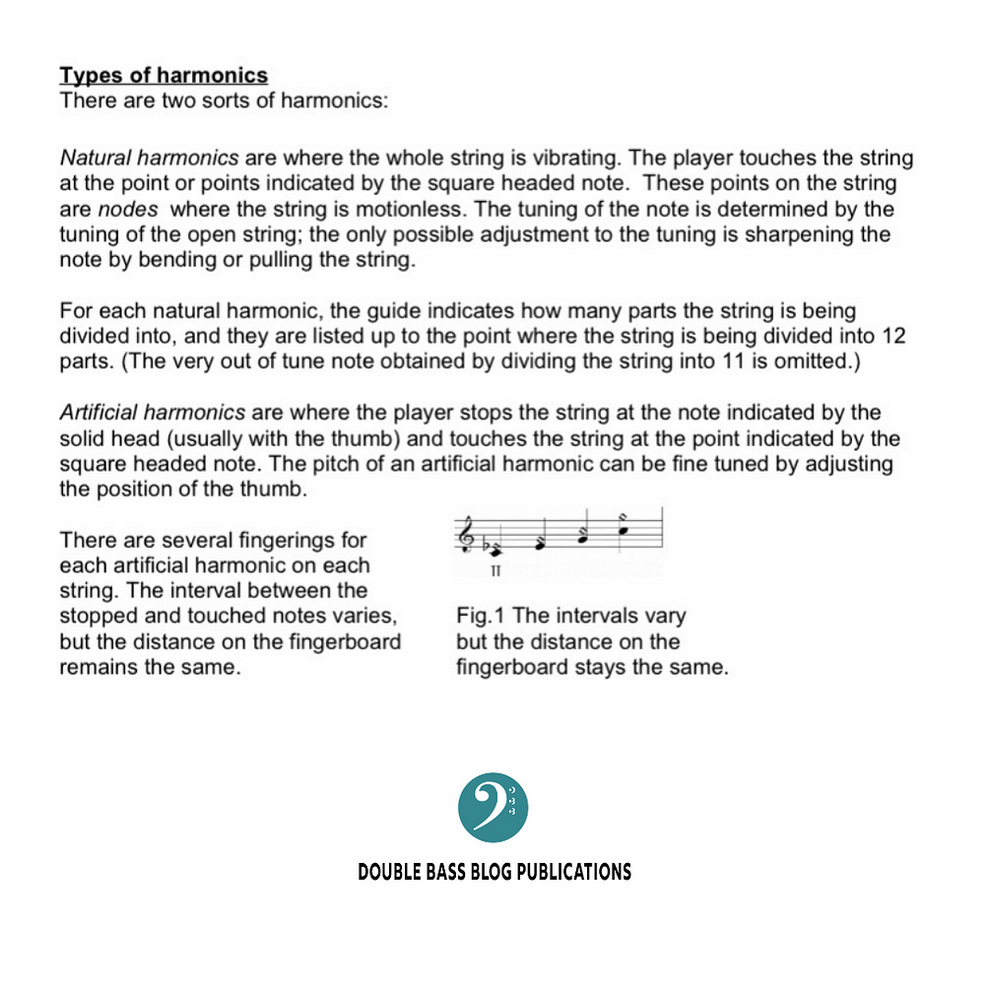 Chris West A Guide to Double Bass Harmonics Double Bass Sheet Music