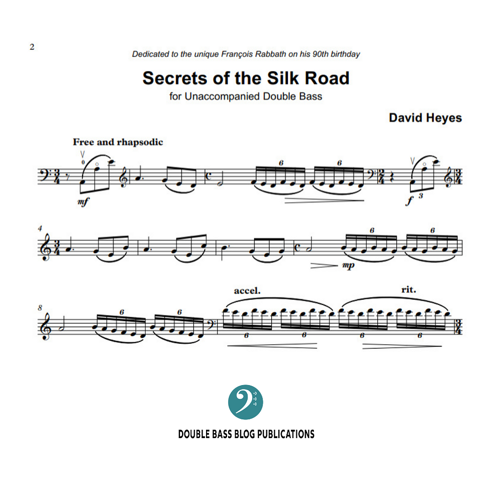 David Heyes: Secrets of the Silk Road for unaccompanied double bass