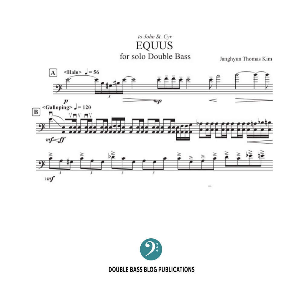 Janghyun Thomas Kim: EQQUS for Solo Double Bass (2020)