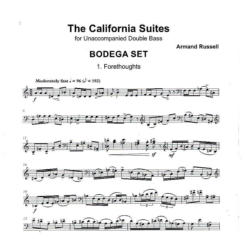 Armand Russell: The California Suites for unaccompanied double bass