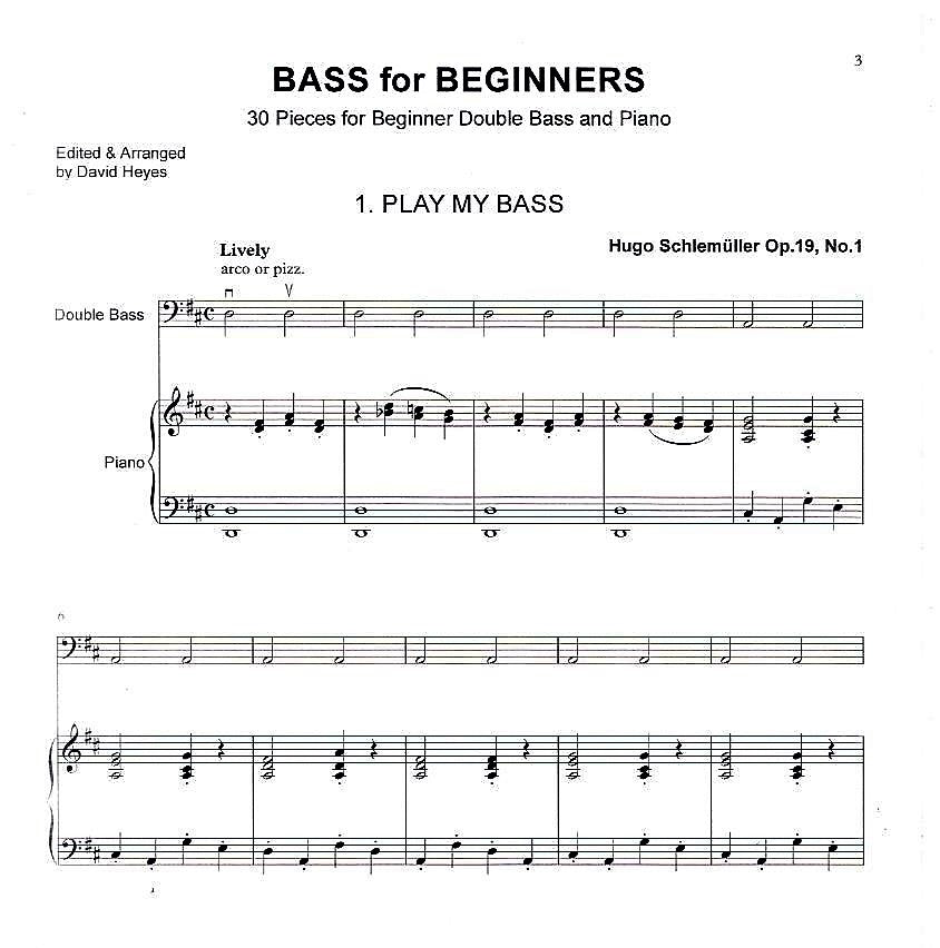 Bass for Beginners: 30 Pieces for Beginner Double Bass & Piano – Double ...