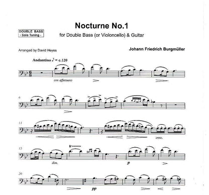 J.F. Burgmüller: Nocturne No.1 for double bass (or violoncello) & guitar