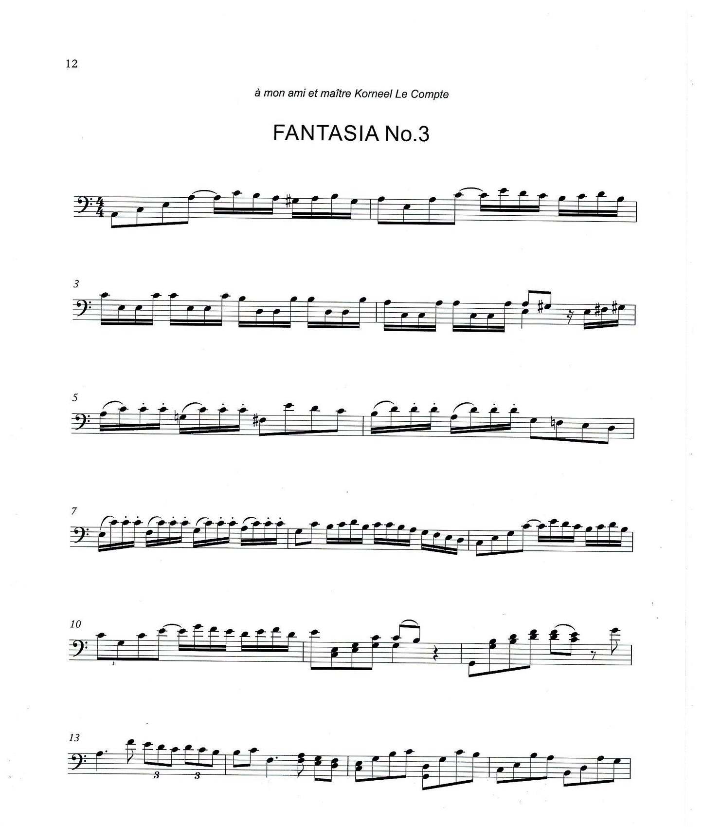 Michal Bylina: Four Fantasias for unaccompanied double bass