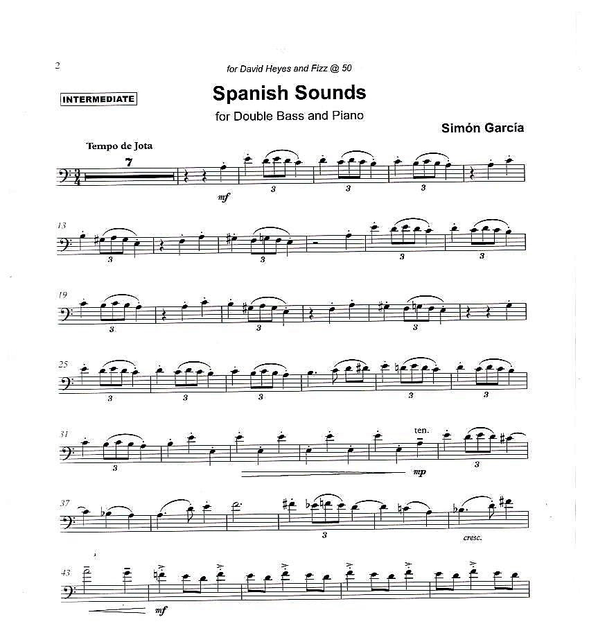 Simón García: Spanish Sounds for double bass & piano