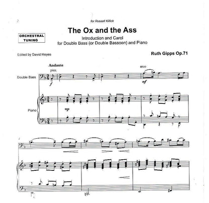 Ruth Gipps: The Ox and the Ass Op. 71 for double bass (or double bassoon) & piano
