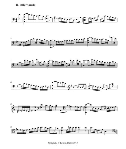 J.S. Bach: Cello Suite No. 5 in C Minor (arranged for double bass by Lauren Pierce)