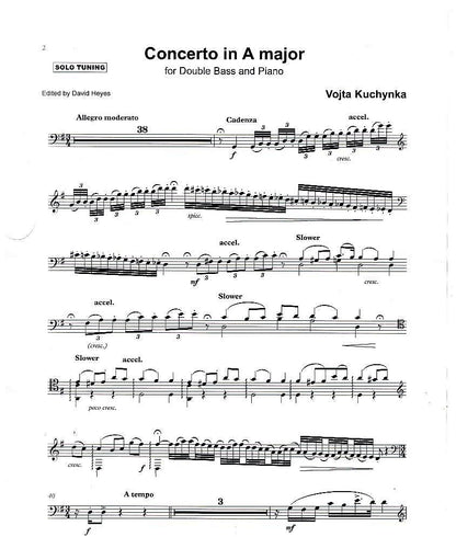 Kuchynka: Concerto in A major for double bass & piano