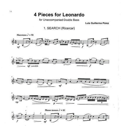 Luis Guillermo Peréz: Celebrations Book 9: Ten Pieces for Unaccompanied Double Bass
