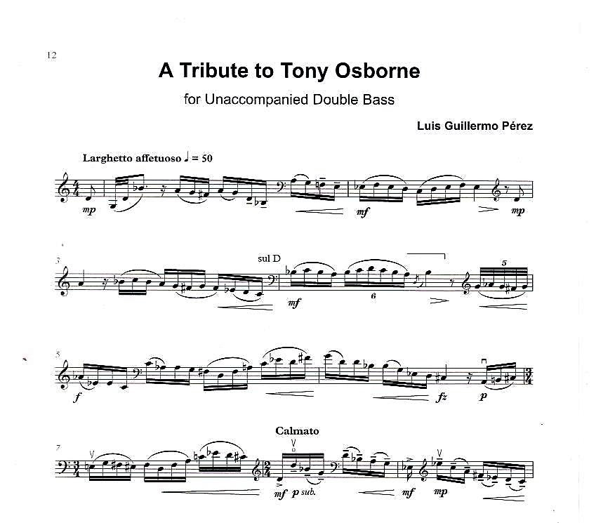 Luis Guillermo Peréz: Celebrations Book 9: Ten Pieces for Unaccompanied Double Bass