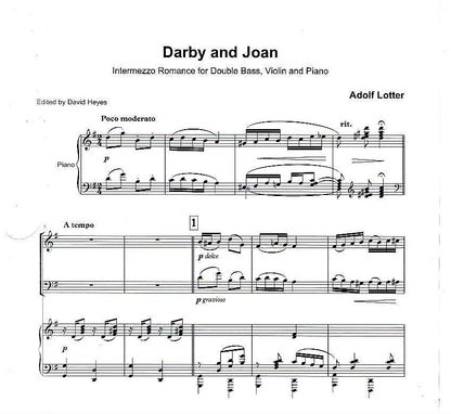 Lotter: Darby and Joan for double bass, violin & piano