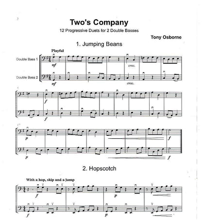 Tony Osborne: Two's Company: 12 Progressive Duets for 2 double basses