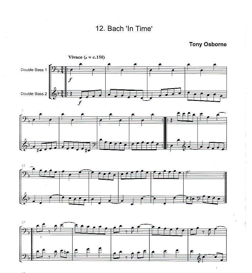 Tony Osborne: Two's Company: 12 Progressive Duets for 2 double basses