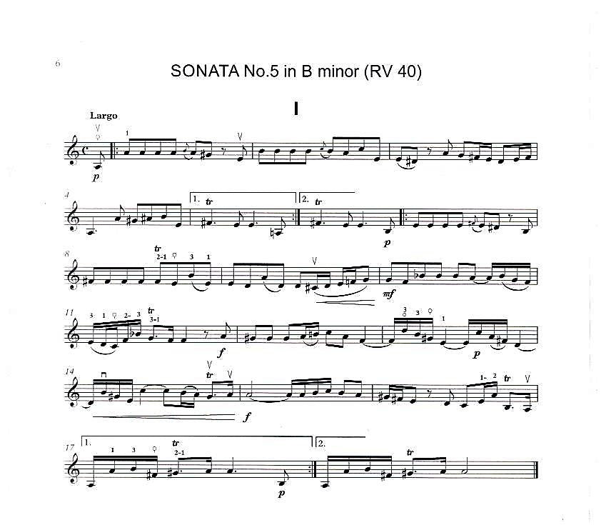 Vivaldi: Sonatas 1-6 for double bass & piano (Solo Tuning) (arranged by George Speed)