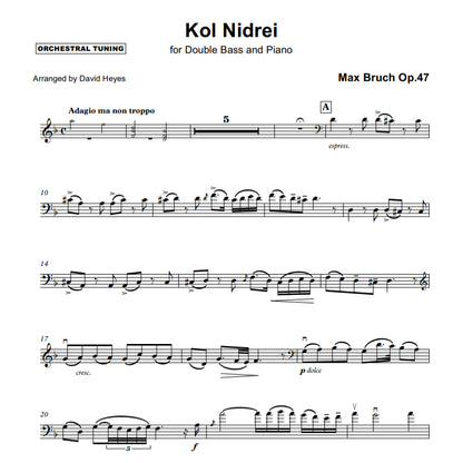 Max Bruch: Kol Nidrei for double bass and piano (arranged by David Heyes)
