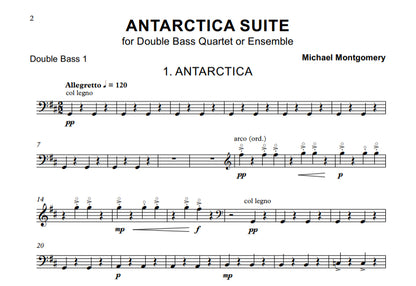 Michael Montgomery: Antarctica Suite for double bass quartet