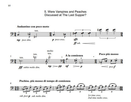 P Kellach Waddle: When a Vampire Slept on the Floor of Da Vinci’s Library Op. 647 for unaccompanied double bass