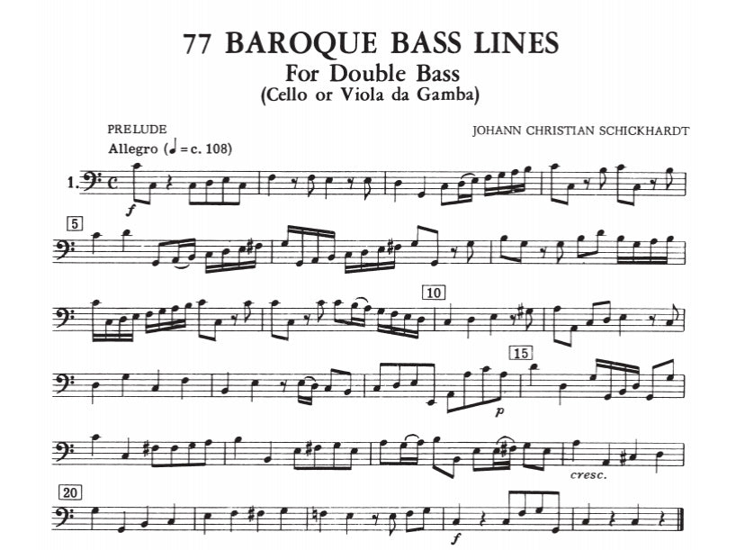 77 Baroque Bass Lines (compiled and edited by Lucas Drew)