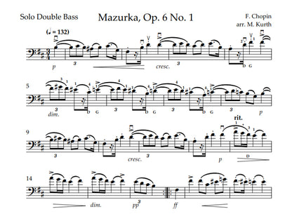 Chopin: 7 Mazurkas for double bass and piano (arr. by Michael Kurth)