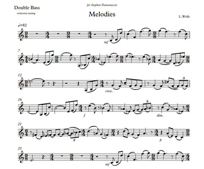 Lawrence Wolfe: MELODIES from the album 'Home Bass' for double bass and piano