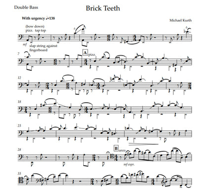 Michael Kurth: Brick Teeth for double bass and piano
