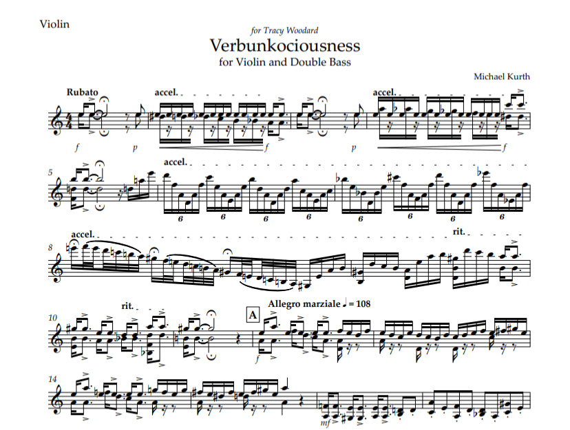 Michael Kurth: Verbunkociousness for violin and double bass