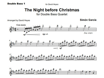 Simón García: The Night before Christmas for double bass & piano