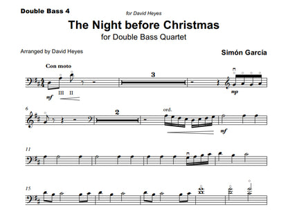 Simón García: The Night before Christmas for double bass & piano