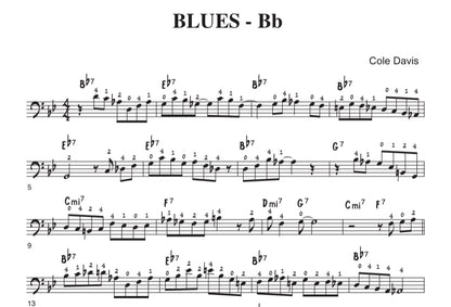 Cole Davis: Blues in All 12 Keys (bass clef edition)