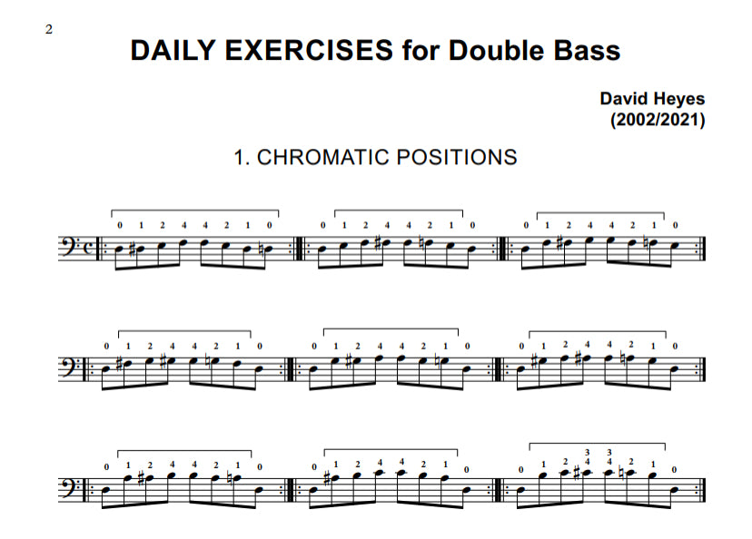 David Heyes: Daily Exercises for Double Bass
