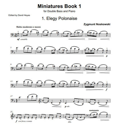 Miniatures Book 1 for double bass & piano (edited by David Heyes)