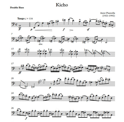 Piazzolla: KICHO for String Tango Quintet (arranged by Guillermo Soteldo)