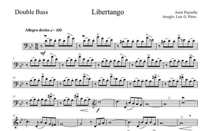 Astor Piazzolla: Libertango for double bass and piano (arranged by Luis G. Pérez)