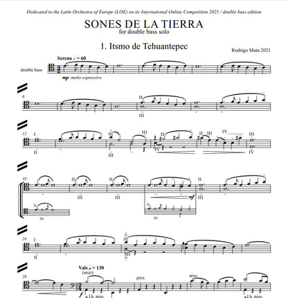 Rodrigo Mata: Sones de la Tierra for solo double bass