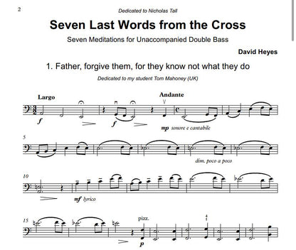 David Heyes: Seven Last Words from the Cross for unaccompanied double bass
