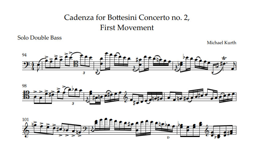 Bottesini: Cadenza for 1st Movement of Concerto No. 2 in B Minor