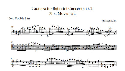 Bottesini: Cadenza for 1st Movement of Concerto No. 2 in B Minor
