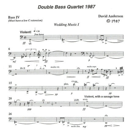 Dave Anderson: Double Bass Quartet (1987)