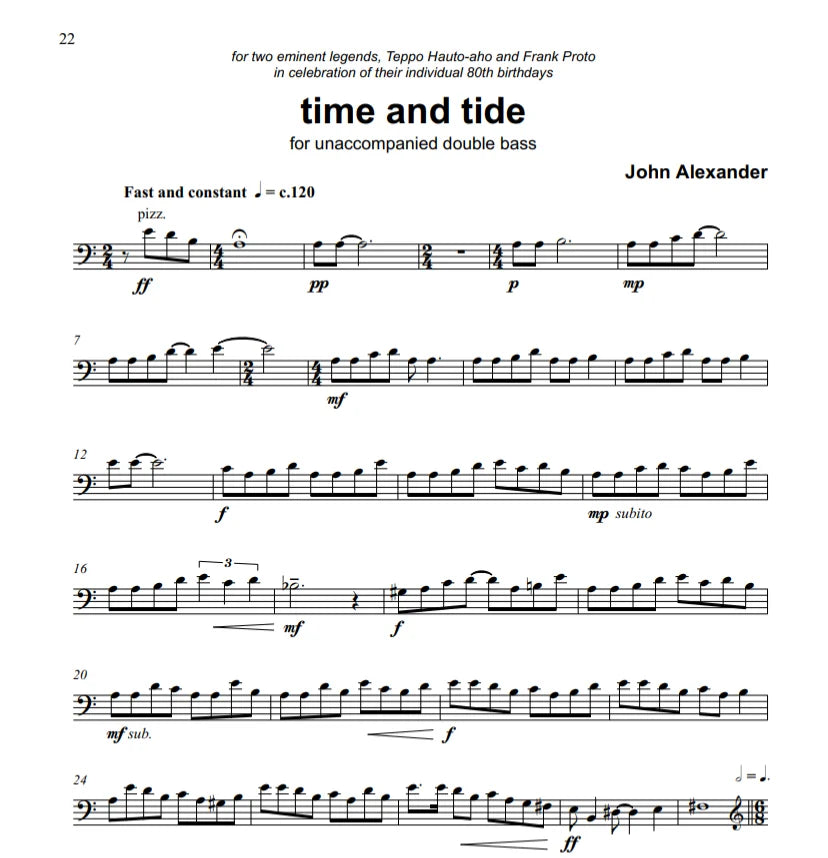 John Alexander: Celebrations Book 2: Eleven Pieces for Unaccompanied Double Bass