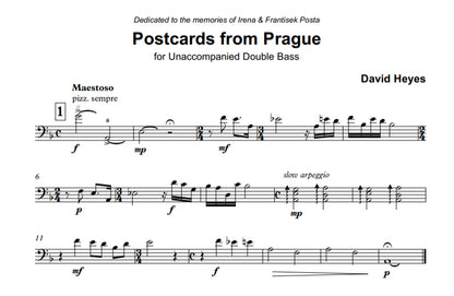 David Heyes: Postcards from Prague for unaccompanied double bass