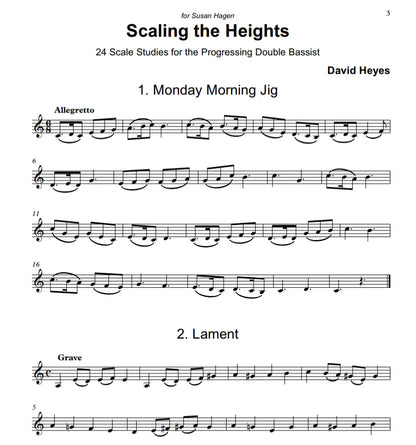 David Heyes: Scaling the Heights | 24 Scale Studies for the Progressing Double Bassist