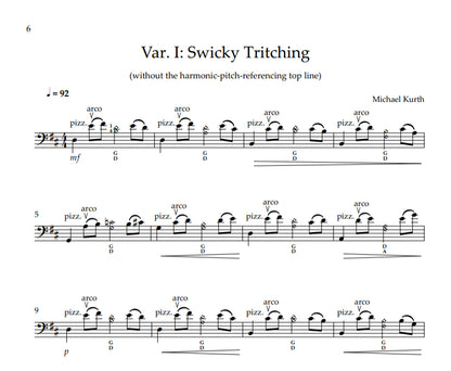 Michael Kurth: Quisky Rickening Theme with Three Variations for solo double bass